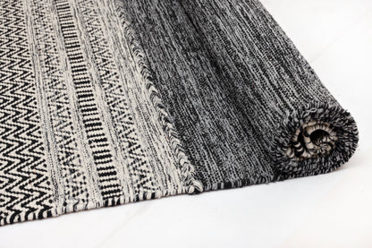 Alfombra kilim IC14491 gris y plateado - vista 5