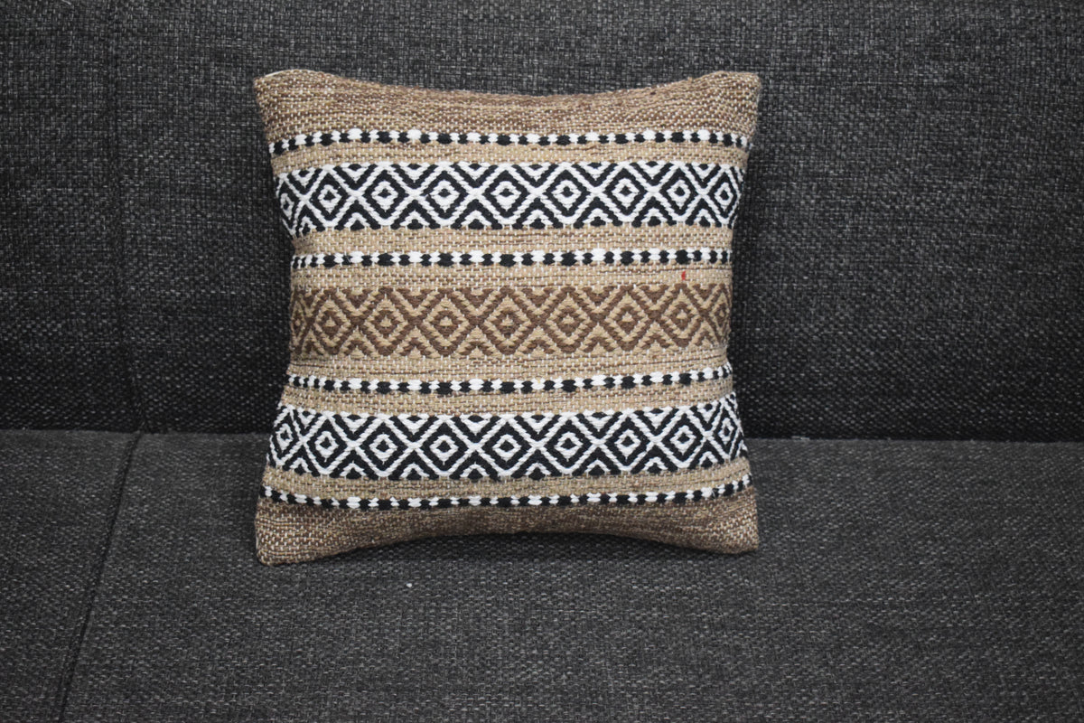 Funda de cojín IC14492 marrones y beige 40 × 40 cm