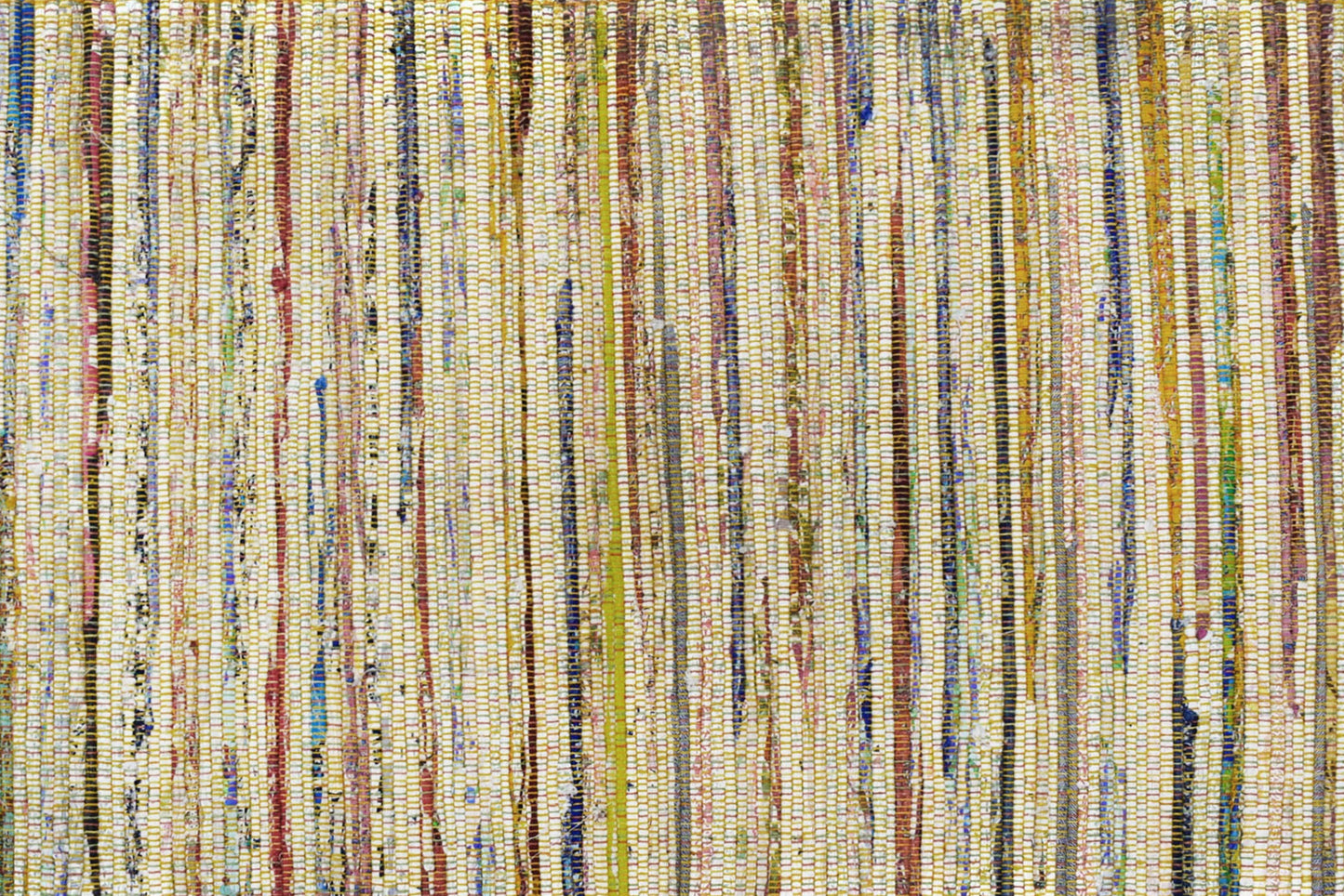 Alfombra Chindi Estampada Amarilla con Borde