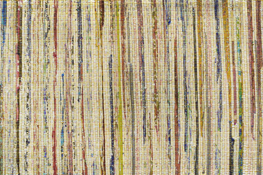 Alfombra Chindi Estampada Amarilla con Borde