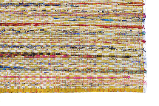 Alfombra Chindi Estampada Amarilla con Borde