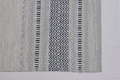 Alfombra kilim IC14540 gris y plateado - vista 3