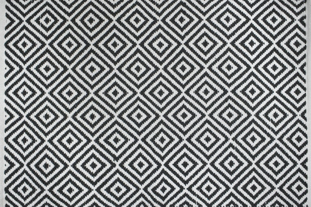 Alfombra de algodón IC14647 grises y plateado con diamantes