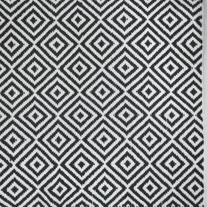 Alfombra de algodón IC14647 grises y plateado con diamantes