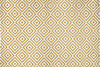 Alfombra de Algodón con Patrón de Diamante Borde Acabado IC14648 Amarillo/Dorado