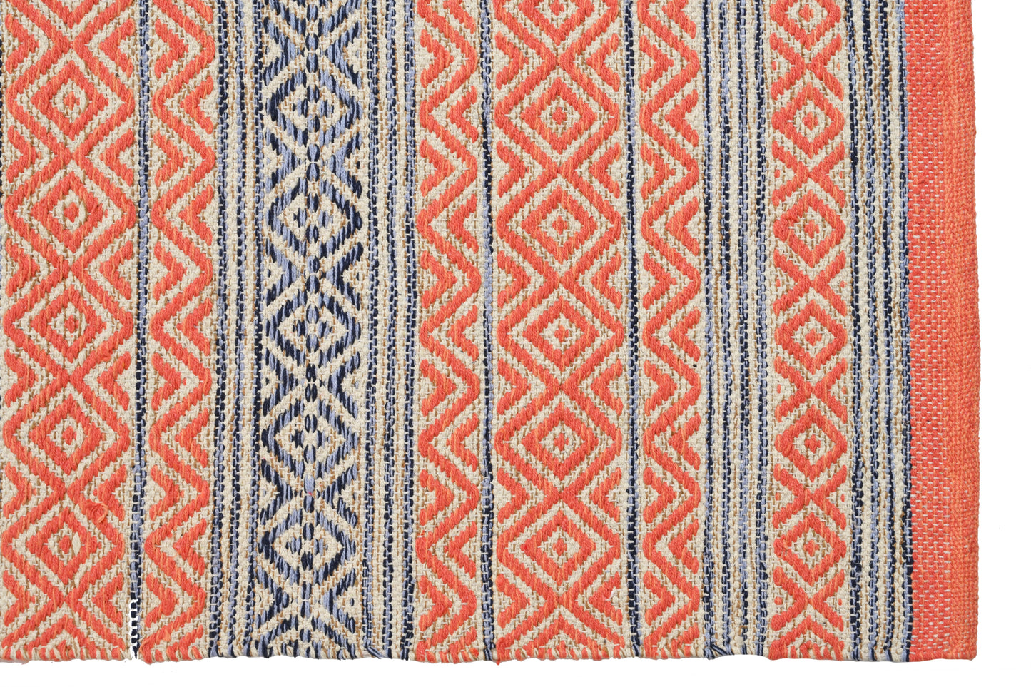 Alfombra Kilim de Algodón – Borde Acabado