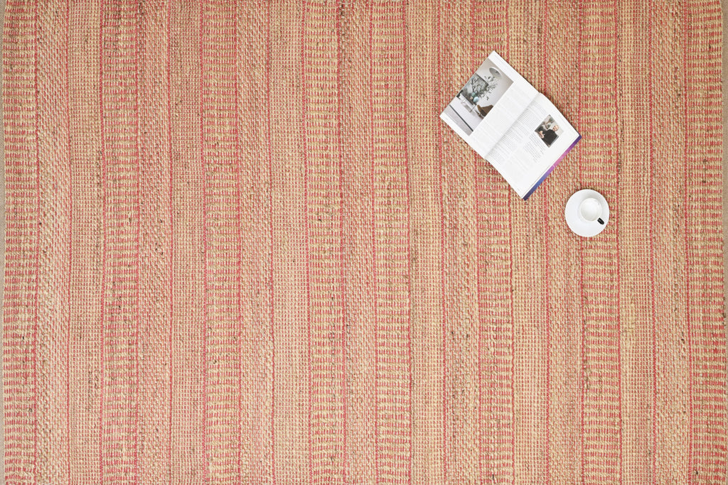 Alfombra de rayas Sarkanda – Borde con acabado en spray