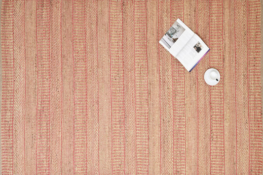 Alfombra de rayas Sarkanda – Borde con acabado en spray