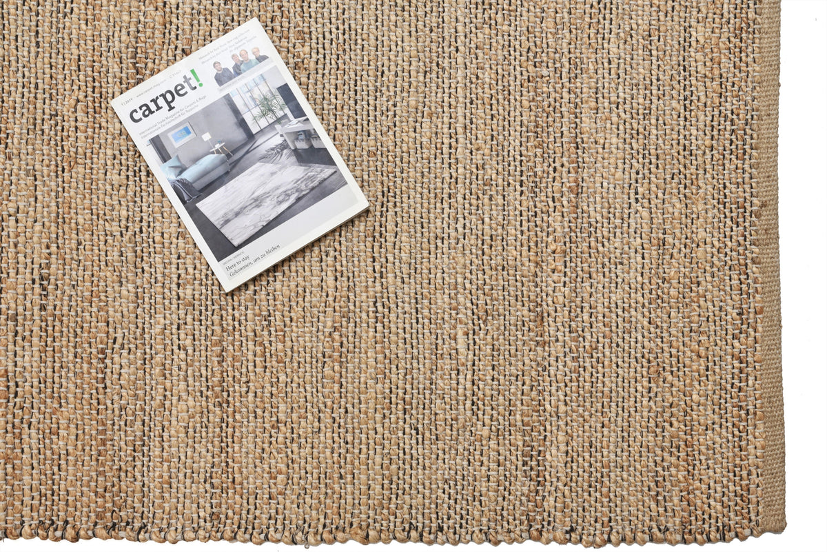 Alfombra de Yute y Algodón con Flecos IC15187T Grises/Plateado