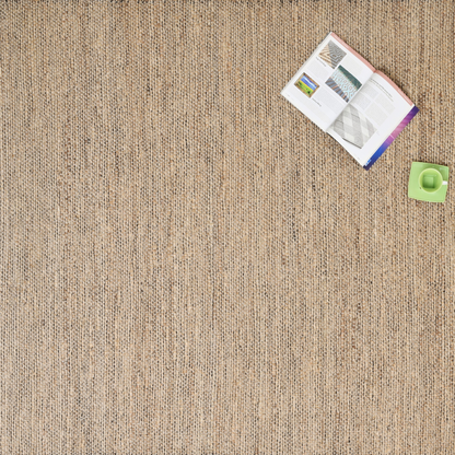Alfombra de Yute y Algodón con Flecos IC15187T Grises/Plateado