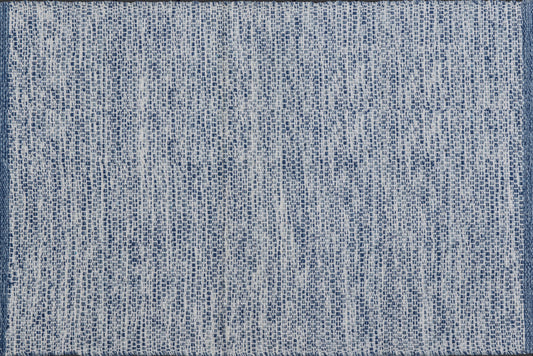 Alfombra de Algodón Azul con Borde Marino