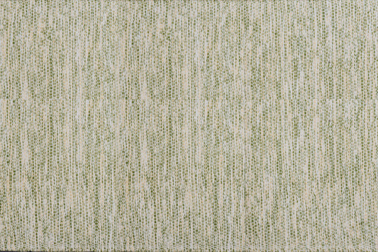 Alfombra de Algodón Verde con Borde Oliva