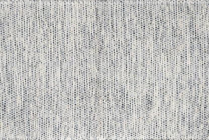 Alfombra de Algodón Plateada con Borde Carbón