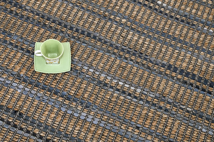 Alfombra de Denim y Yute Sarkanda Borde Acabado IC16044 Azul