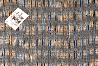 Alfombra de Denim y Yute Sarkanda – Borde Acabado