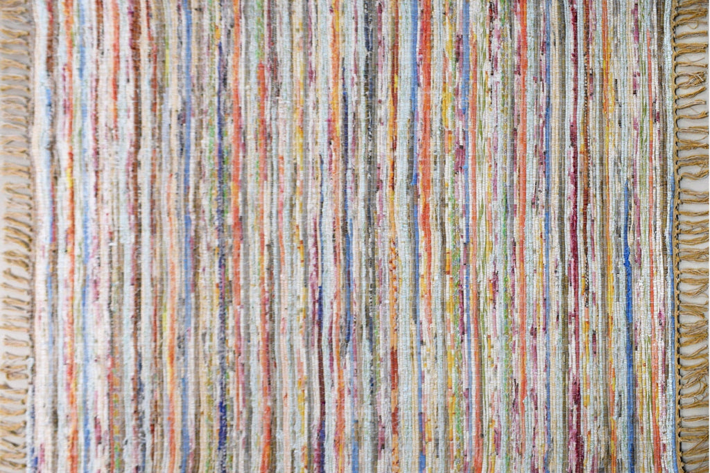 Alfombra Chindi Estampada Multicolor con Borde