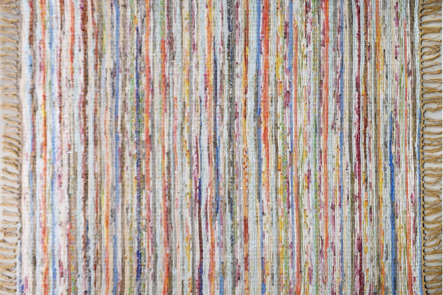 Alfombra Chindi Estampada Multicolor con Borde