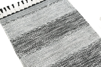 Durry de algodón – con borde rematado y flecos