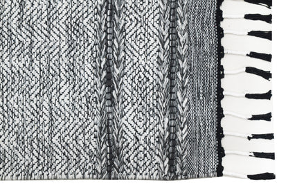 Alfombra Dhurrie de Algodón – Borde con Borlas