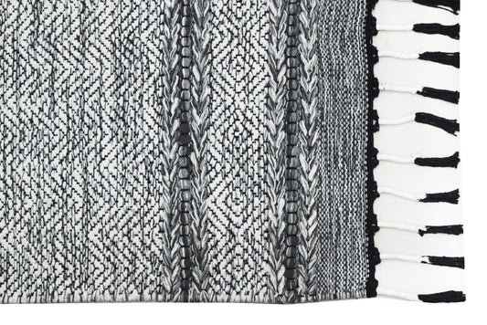 Alfombra Dhurrie de Algodón – Borde con Borlas