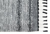 Alfombra Dhurrie de Algodón Con Borde y Flecos IC17485 Grises/Plateado