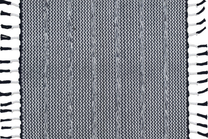 Alfombra Dhurrie de Algodón – Con Borde y Flecos