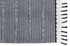 Alfombra Dhurrie de Algodón Con Borde y Flecos IC17486 Grises/Plateado