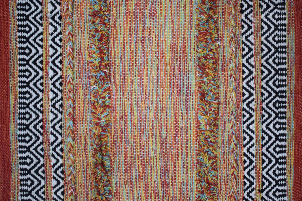 Alfombra kilim shaggy IC17711 naranja