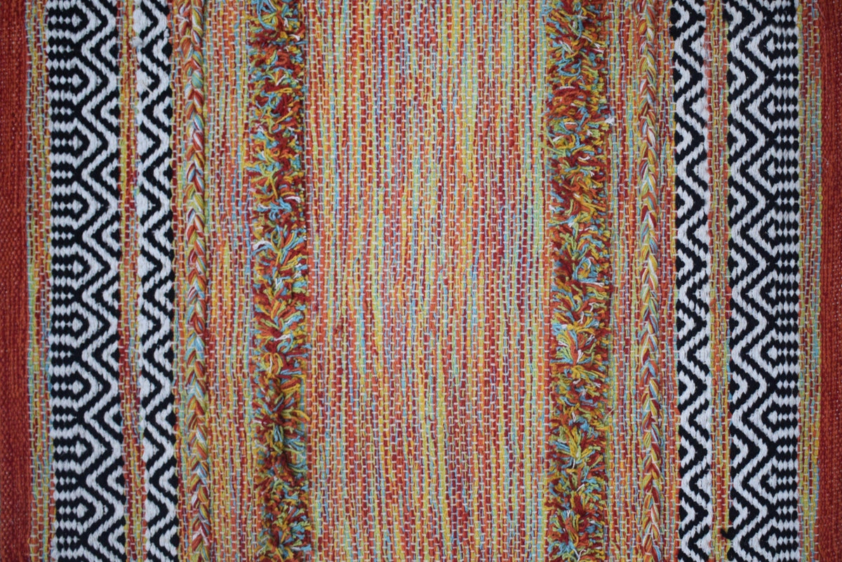 Alfombra kilim shaggy IC17711 naranja