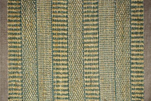 Alfombra Sarkanda IC17797 natural y verde tejida a mano