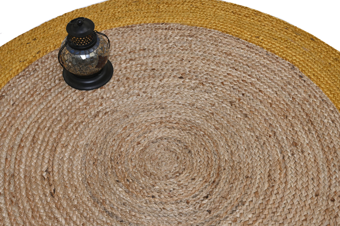 Braided Jute Round Rug – Bordered