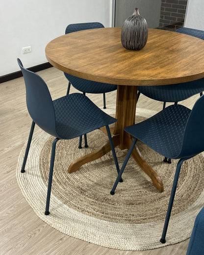 Braided Jute Round Rug – Bordered