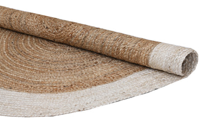 Braided Jute Round Rug – Bordered