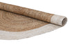 Alfombra Redonda de Yute Trenzado Con Borde IC17999 Natural