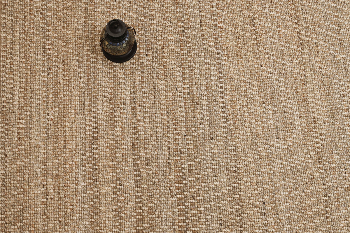 Alfombra Dhurrie de Yute Hecha a Mano Borde Acabado IC18045 Natural