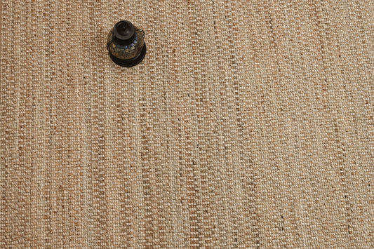 Alfombra Dhurrie de Yute Hecha a Mano Borde Acabado IC18045 Natural