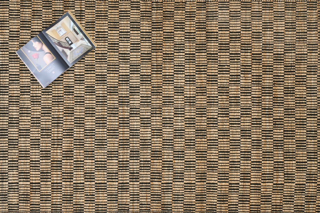 Alfombra Dhurrie de Yute Tejida a Mano – Borde Rematado