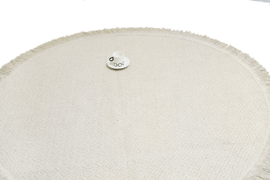 Alfombra Redonda de Yute – Con Base Antideslizante