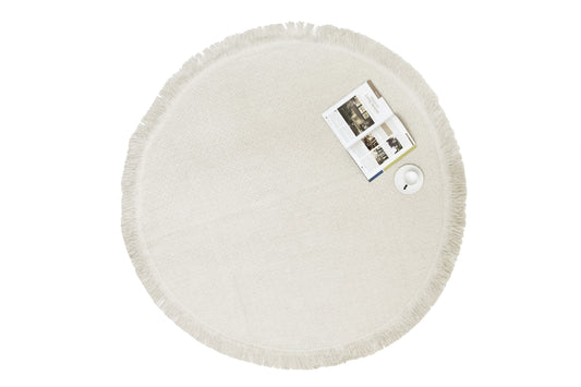 Alfombra Redonda de Yute – Con Base Antideslizante