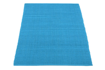 Tapete de playa tejido a mano Ocean Flame en Turquesa