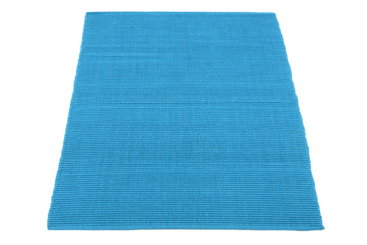 Tapete de playa tejido a mano Ocean Flame en Turquesa