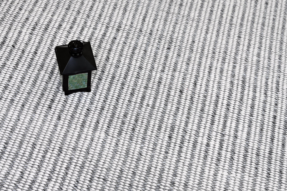 Alfombra de hilo PET IC14236 gris plateado redonda