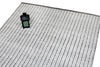 Detalle alfombra de hilo PET IC14236 gris plateado