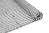 Vista alfombra de hilo PET IC14236 gris plateado