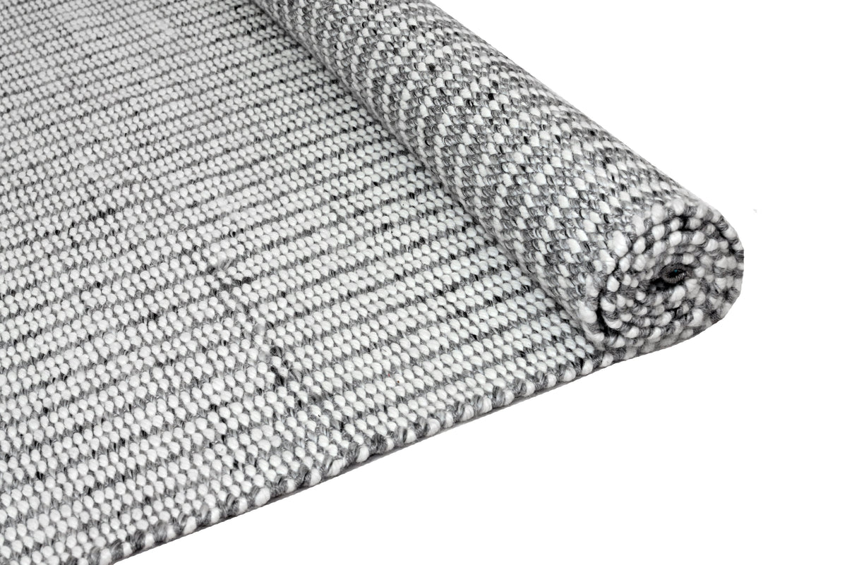 Vista alfombra de hilo PET IC14236 gris plateado