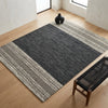 Alfombra Kilim de Algodón Borde Acabado IC14491 Grises/Plateado