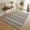 Alfombra Kilim de Algodón Borde Acabado IC15033 Grises/Plateado