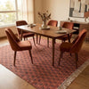 IC17069 Printed Cotton Dhurrie Rug Red