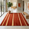 Alfombra Indo Nepal de Lana Anudada a Mano DIC50 Rojo/Dorado