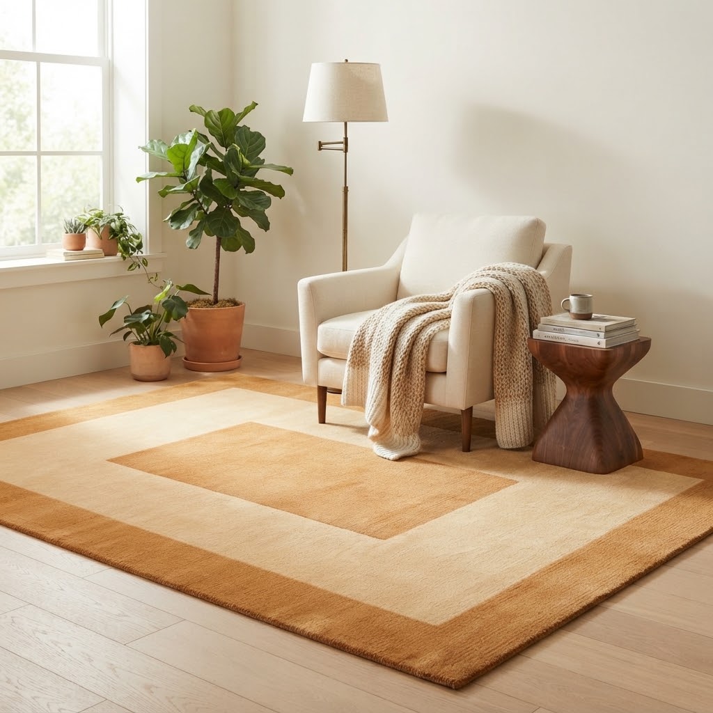 Alfombra Indo Nepal de Lana Anudada a Mano DIC47 BEIGE